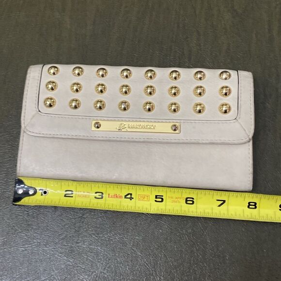 Michael Kors White Hobo Bag Pebbled Leather Gold Hardware B. Makowski Wallet 2pc - Picture 15 of 16